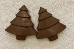 5 Solid MILK Chocolate Christmas trees