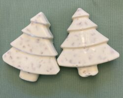 5 solid White Chocolate Trees with Toffee