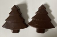 5 Solid DARK Chocolate Christmas Trees